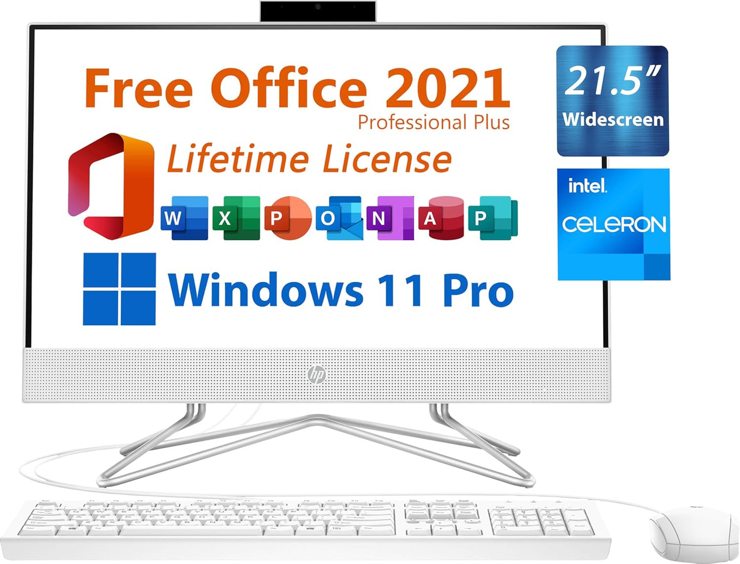 HP 22-dd0224 All-in-One Desktop 8GB 512GB SSD + Office 2021