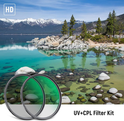 Neewer 55mm CPL UV Filter Kit HD Optical Glass