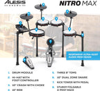Alesis Nitro Max Kit Electric Drum Set with Mesh Pads