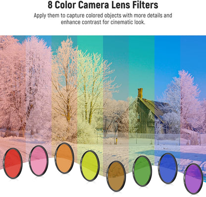 Neewer 10101680 67mm Color Lens Filter Set - 9 Pcs