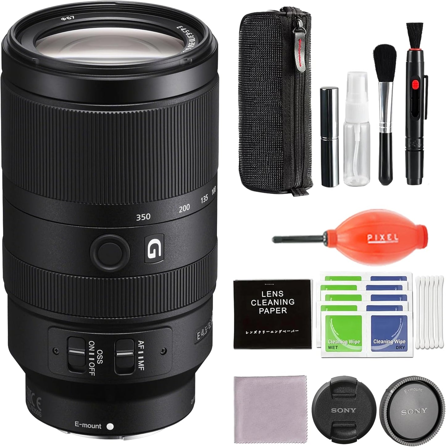 Sony SEL70350G E 70-350mm f/4.5-6.3 G OSS APS-C Lens Bundle