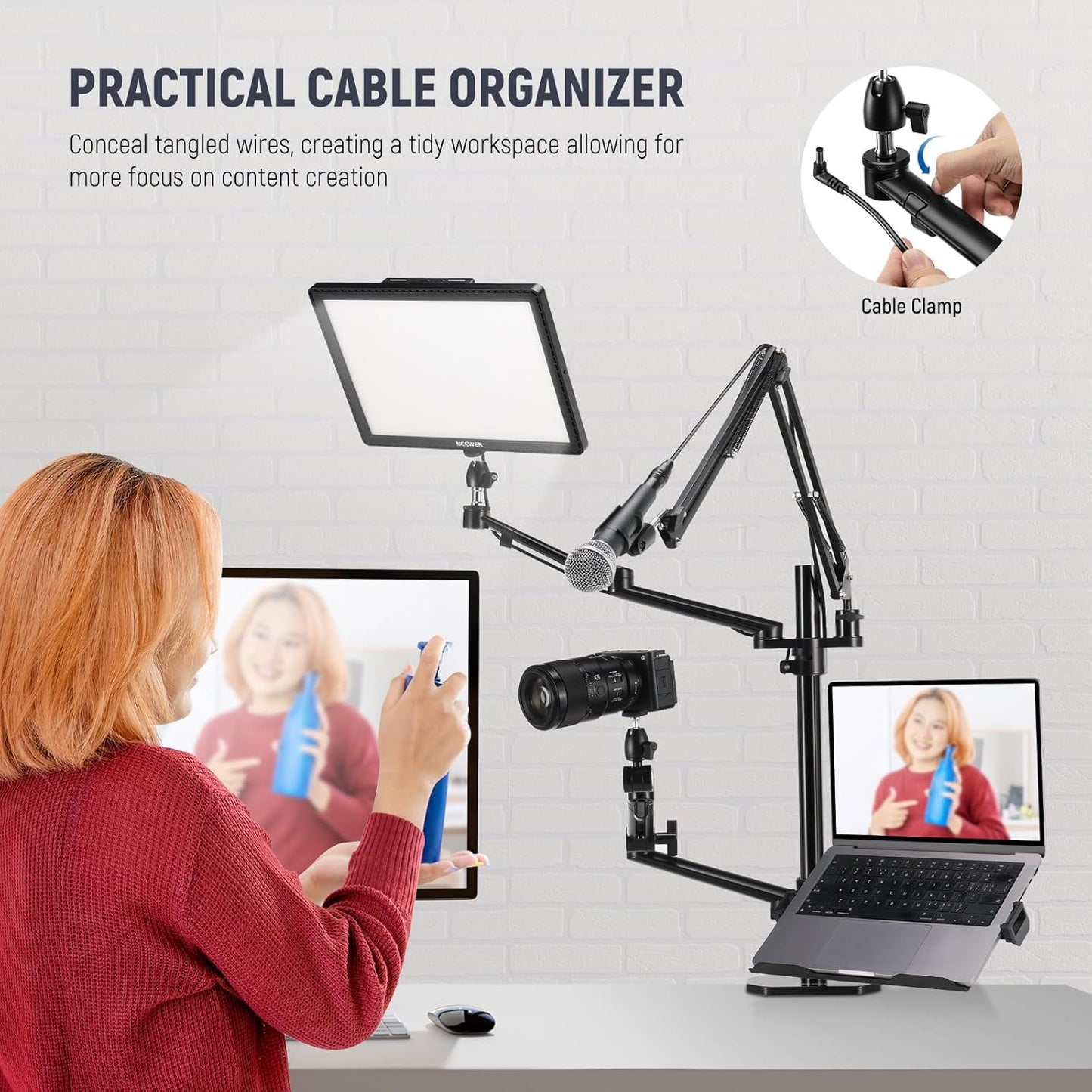 Neewer 10102920 Overhead Camera Stand Desk Mount