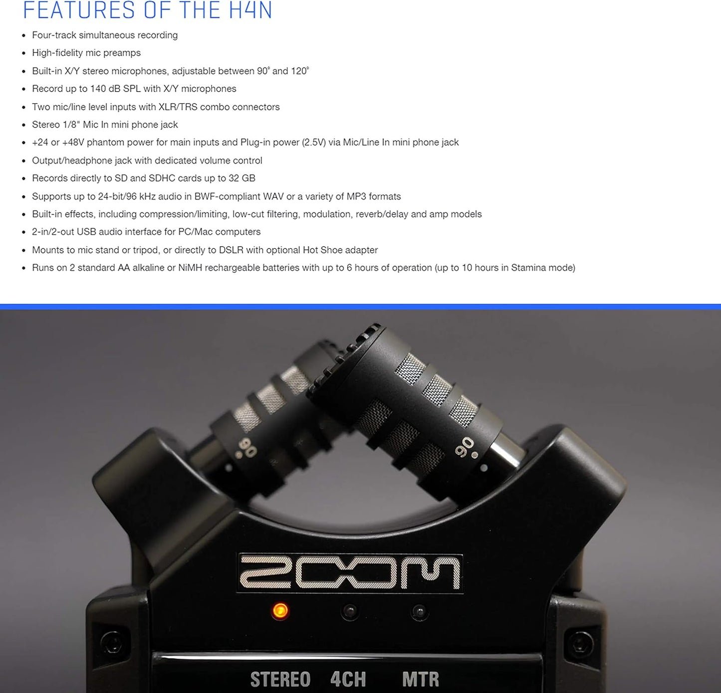 Zoom ZH4n Pro Portable Recorder Kit with Accessories