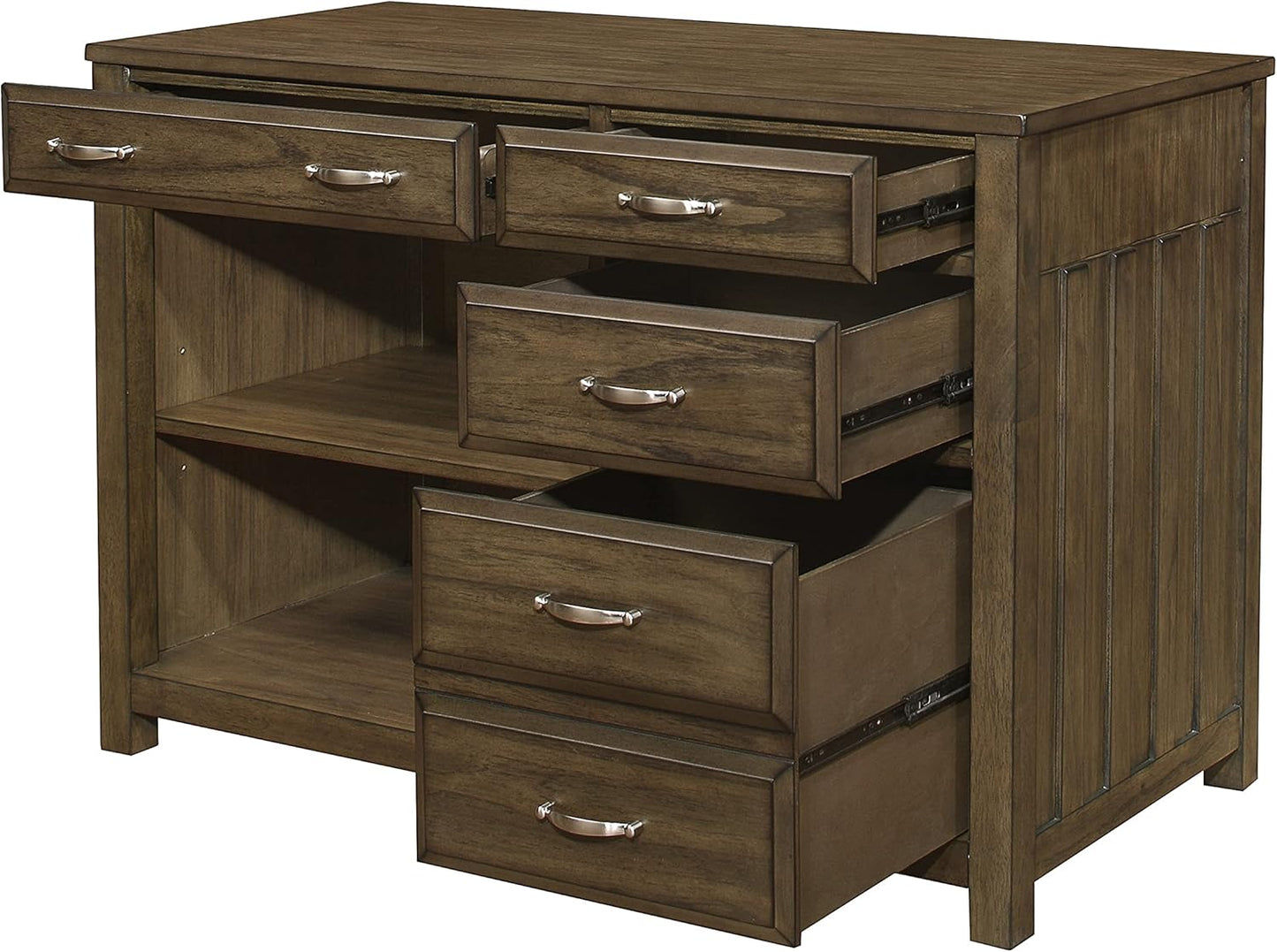 Lexicon 194840163541 Abbey 4-Drawer 44" Credenza - Brown Gray