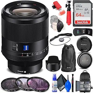 Sony Planar T FE 50mm f/1.4 ZA Lens Kit Renewed