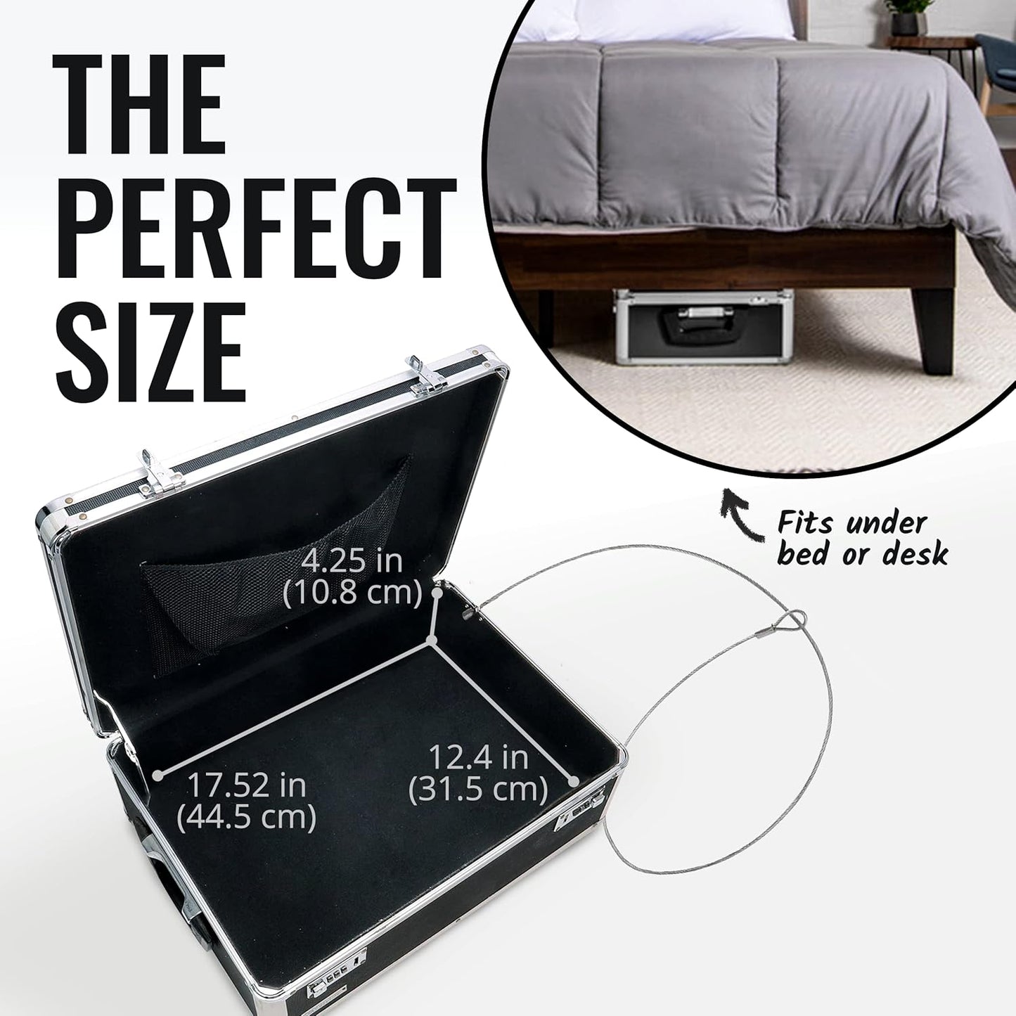 Vaultz VZ00323 Combination Lock Box for Laptop Cash and Medicine