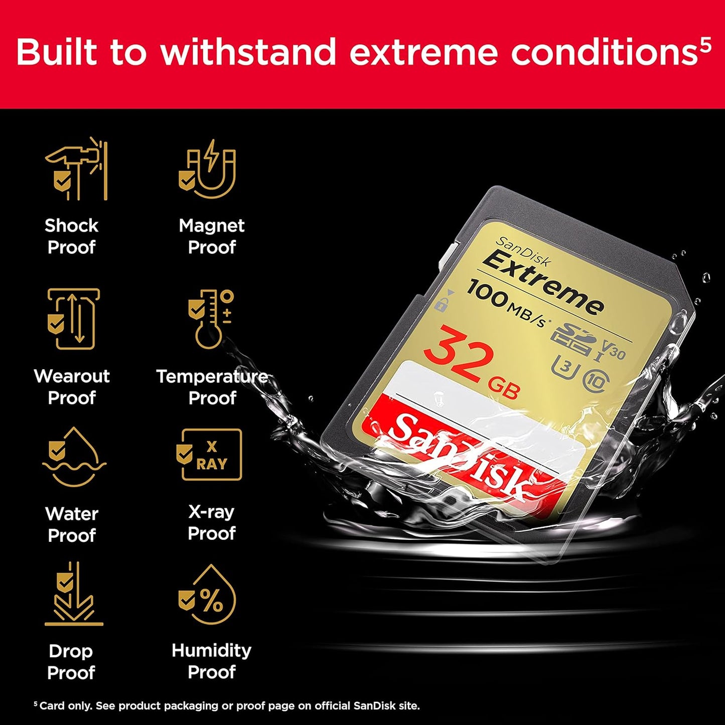 SanDisk SDSDXVT-032G-GNCIN 32GB Extreme SDHC UHS-I Card