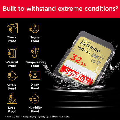 SanDisk SDSDXVT-032G-GNCIN 32GB Extreme SDHC UHS-I Card