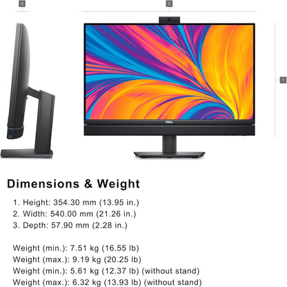 Dell 7420 OptiPlex 24" FHD All-in-One Desktop i5, 16GB RAM, 512GB SSD, Win 11 Pro