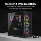 Corsair CC-9011240-WW iCUE 4000D RGB Airflow Mid-Tower Case