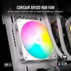 Corsair CO-9050168-WW iCUE AR120 White RGB Fan