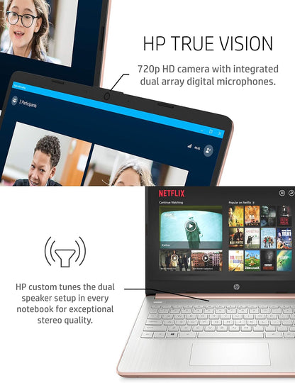 HP 14-fq0060nr Touch Laptop AMD 4GB 64GB Rose Gold