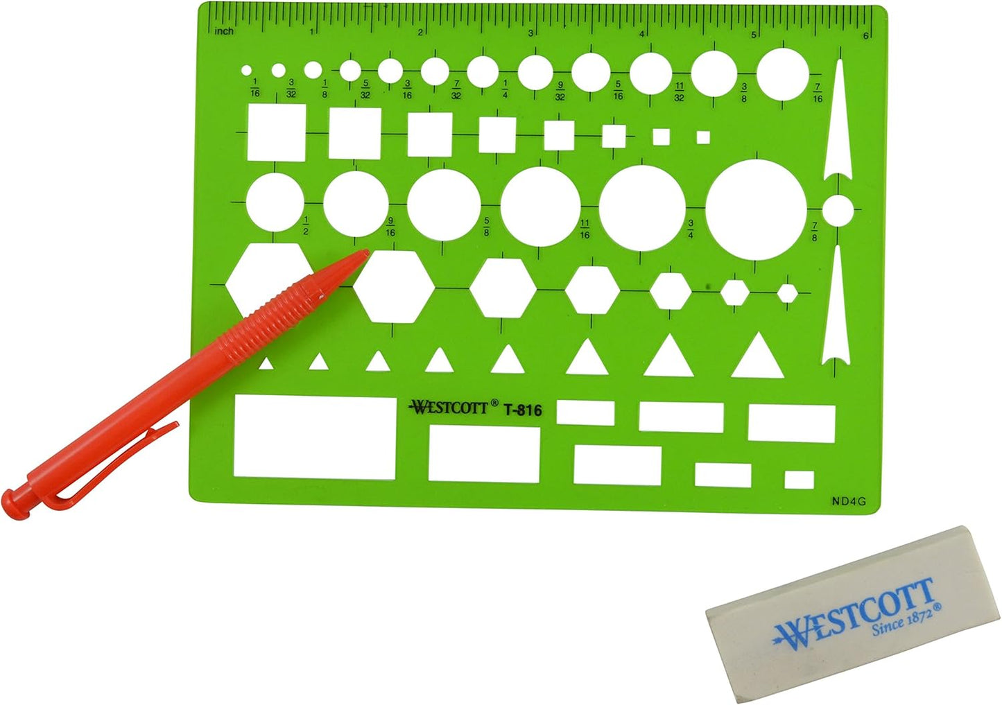 Westcott T-816 All-Purpose Technical Drawing Template