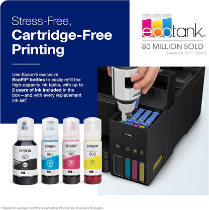 Epson C11CJ60201-N EcoTank ET-4850 Wireless All-in-One (Renewed Premium)