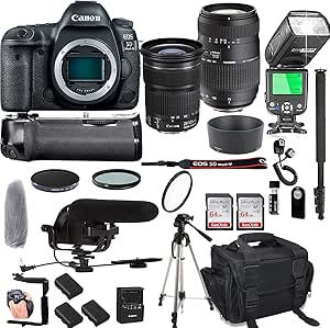 Canon EOS 5D Mark IV - DSLR Camera Bundle - 24-105mm, 70-300mm, 128GB