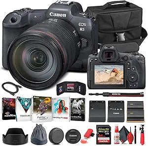 Canon 4147C013 EOS R5 Mirrorless Camera with 24-105mm Lens (Renewed)