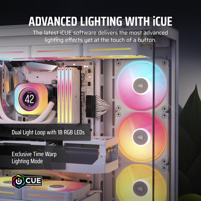 Corsair CO-9051055-WW iCUE Link LX140-R RGB Reverse Fan White
