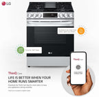 LG 5.8 Gas Range Smart Wi-Fi Air Fry Oven