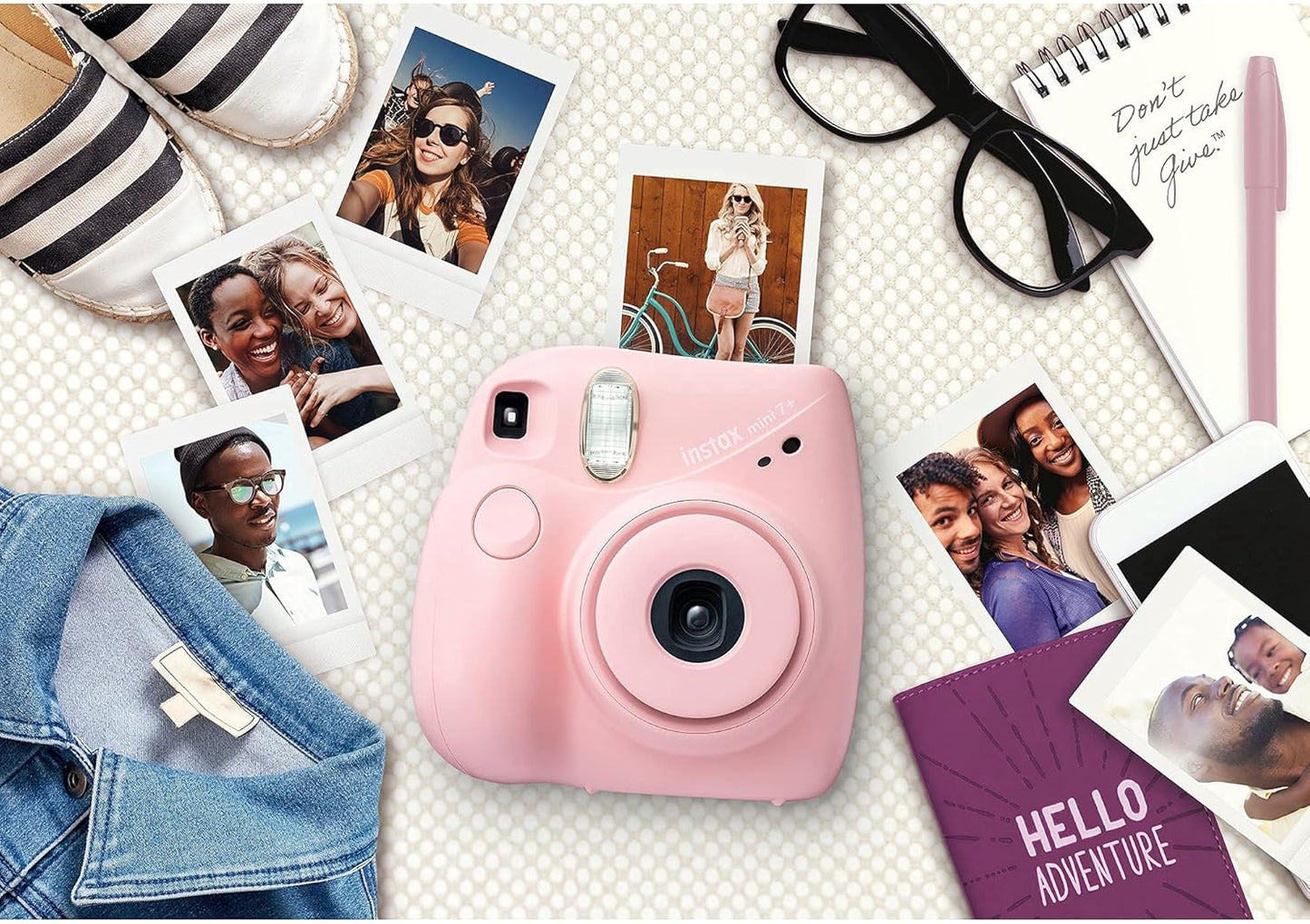 Fujifilm Instax Mini 7+ Instant Film Camera - Light Pink Renewed