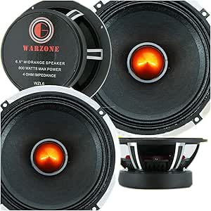 Gravity WZL6 6.5" 800W Car Audio Coaxial Speakers 4-Pack