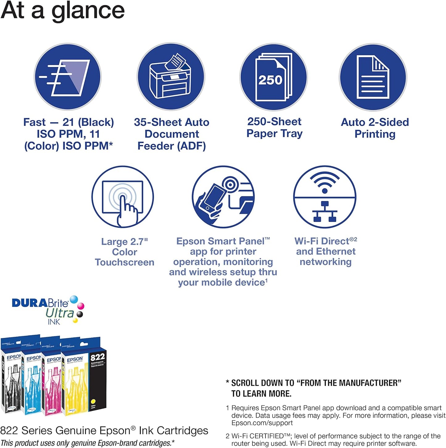 Epson ET-2850 EcoTank & Workforce Pro WF-3823 Printer Bundle