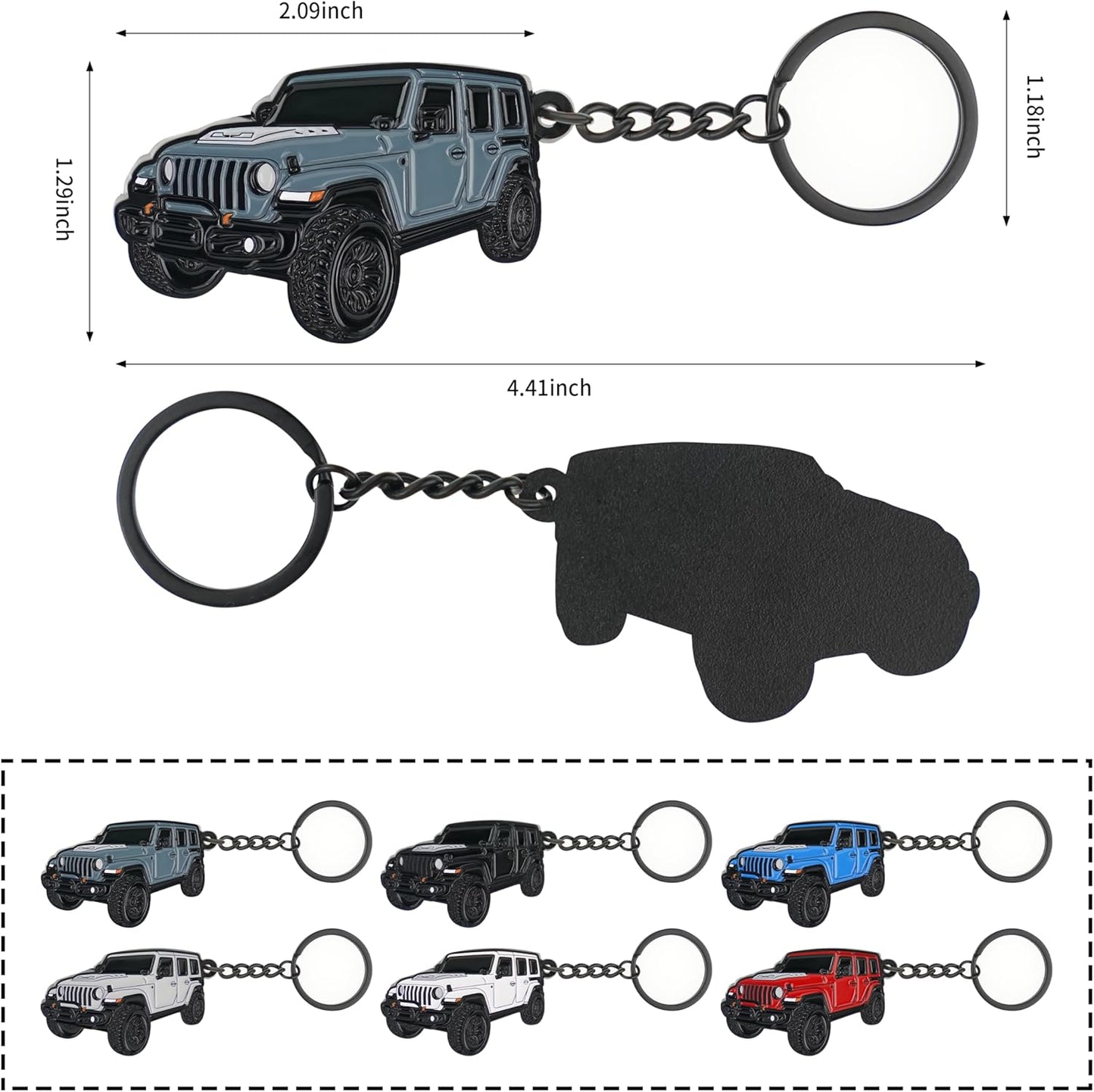 Novastar Novastar-112-007 Car Keychain - Jeep Wrangler Accessories