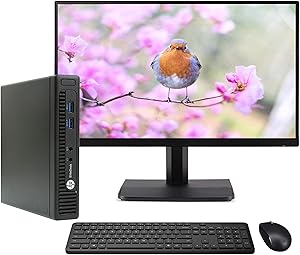 HP EliteDesk 800 G1 Tiny i5 SSD Renewed PC Bundle