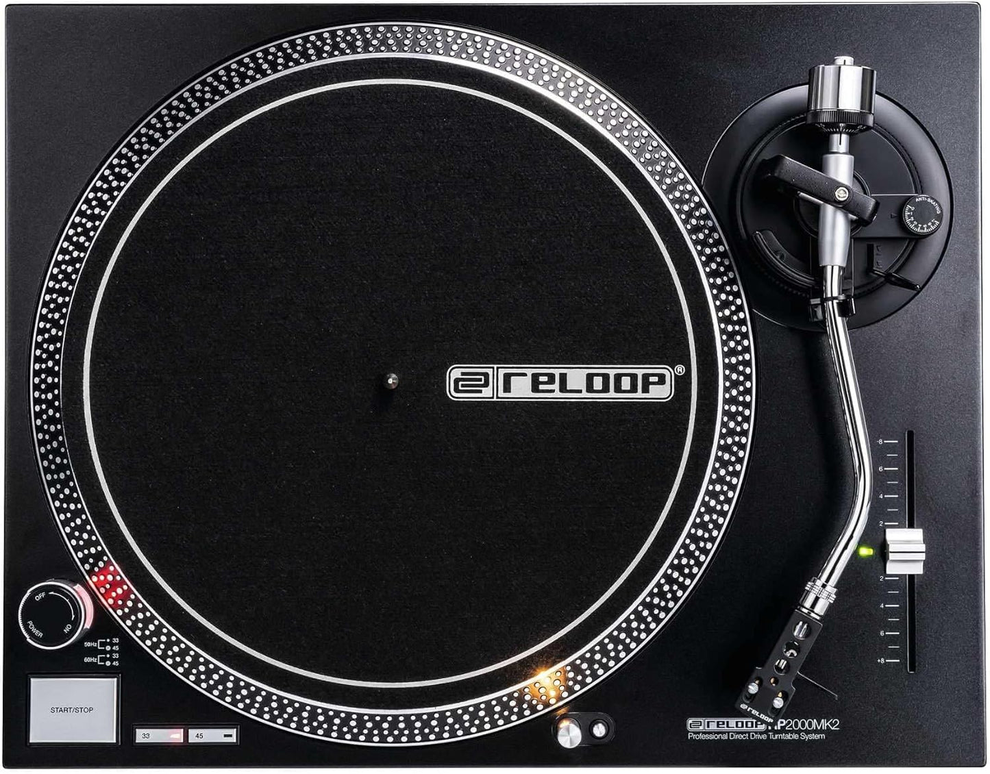 Reloop RP-2000 MK2 Direct Drive DJ Turntable with Cartridge