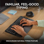 Logitech Wave Keys Ergonomic Keyboard Palm Rest Renewed