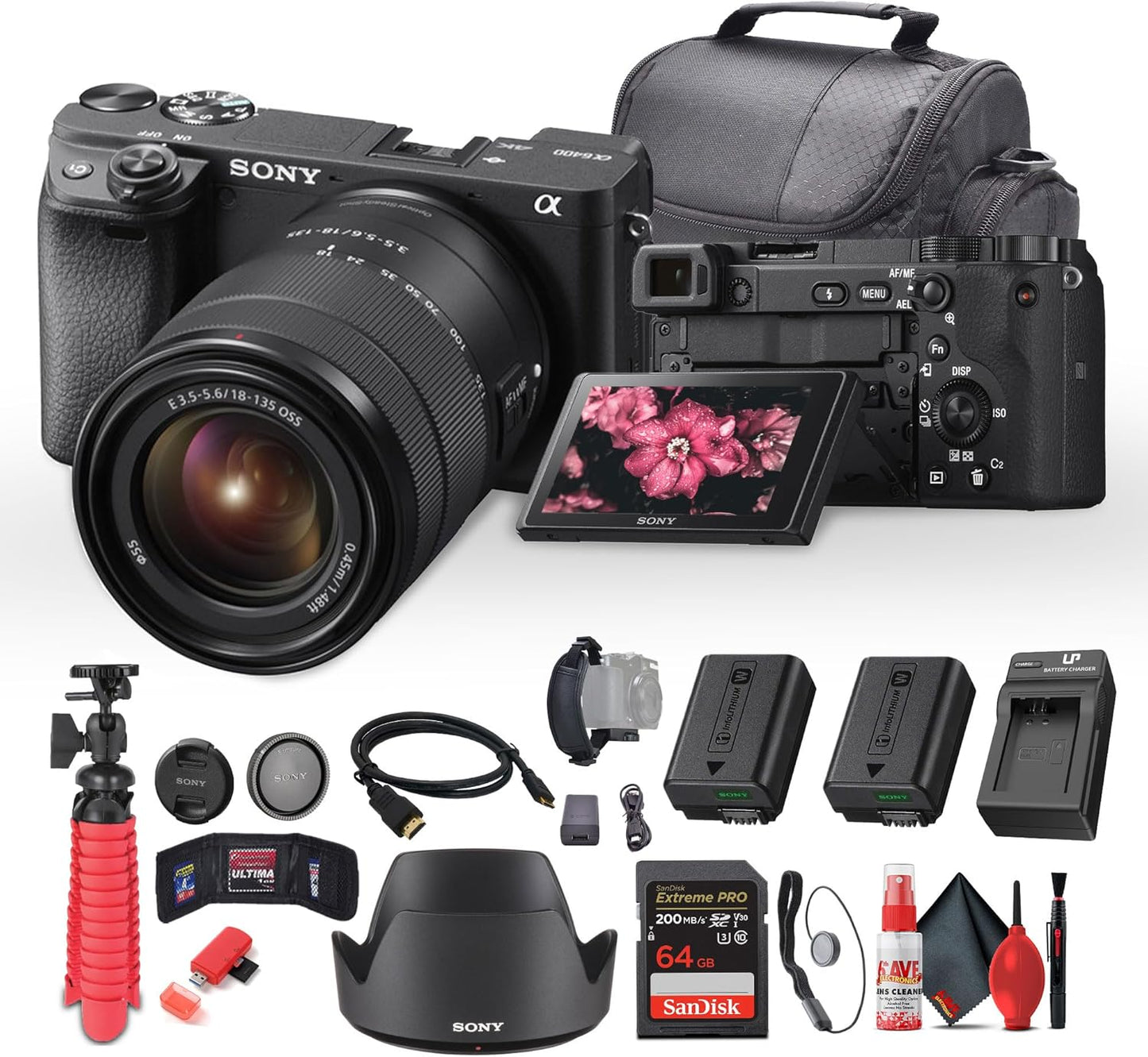 Sony ILCE-6400M a6400 Mirrorless Camera 18-135mm Renewed