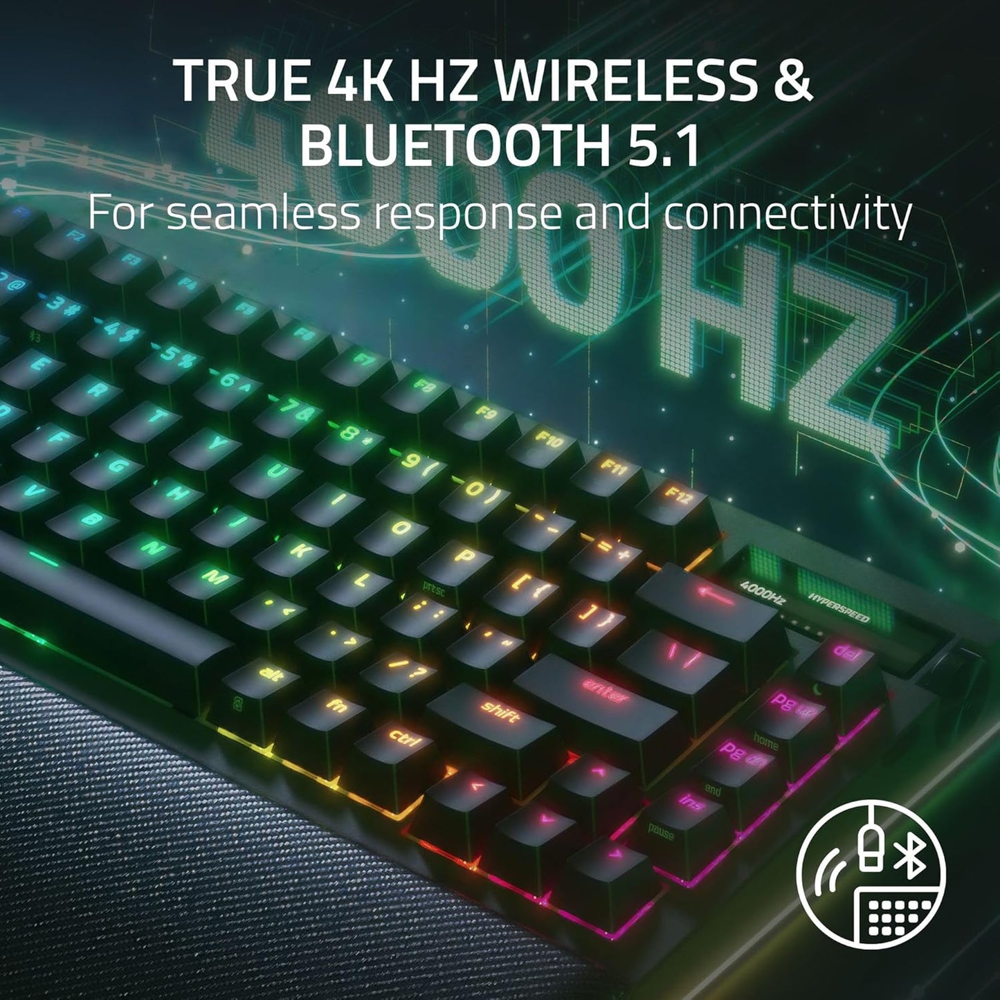 Razer RZ03-05130200-R3U1 BlackWidow V4 Pro Wireless Gaming Keyboard