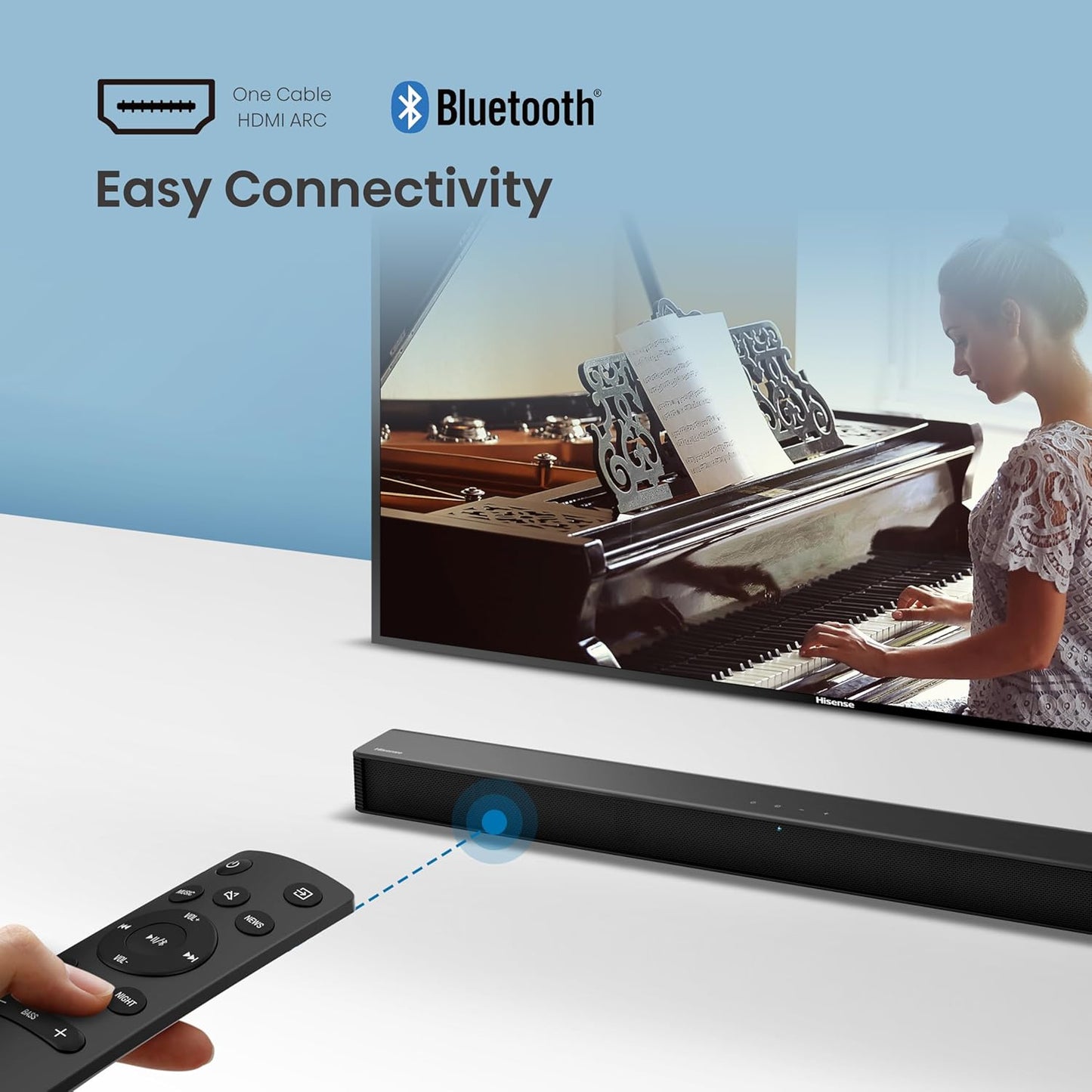 Hisense HS205G 2.0Ch 120W DTS Virtual:X Sound Bar