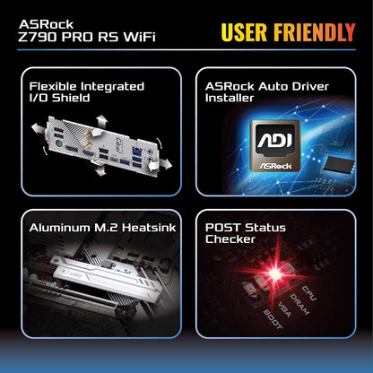 ASRock 90-MXBL50-A0UAYZ Z790 Pro RS WiFi Motherboard