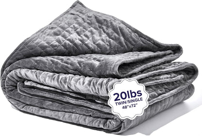 Gravity The Gravity Blanket 20lbs: Weighted Comfort, Grey Twin