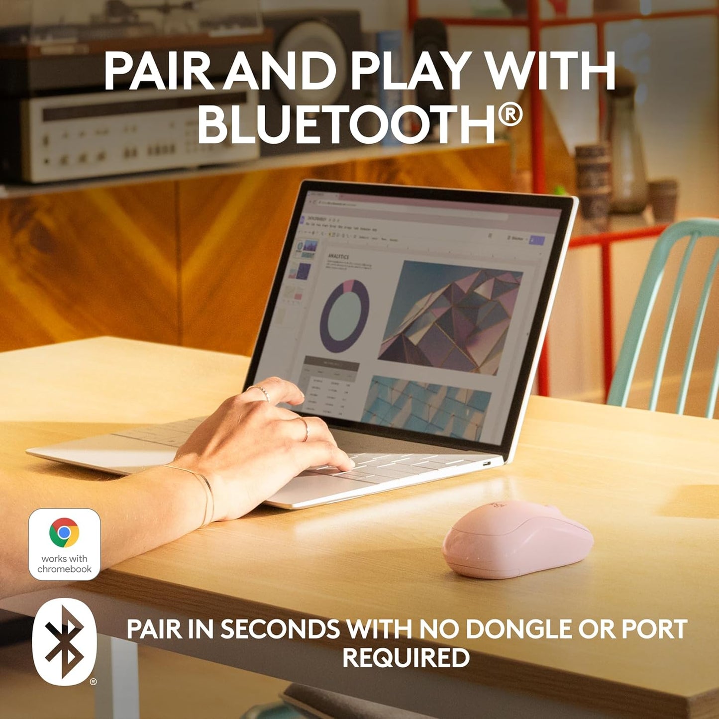 Logitech 910-007117 M240 Silent Bluetooth Mouse Rose