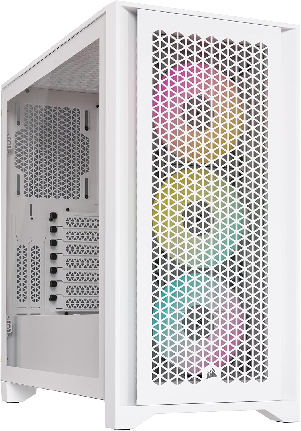 Corsair iCUE 4000D RGB Airflow: White Mid-Tower Case, 3x AF120 RGB Fans