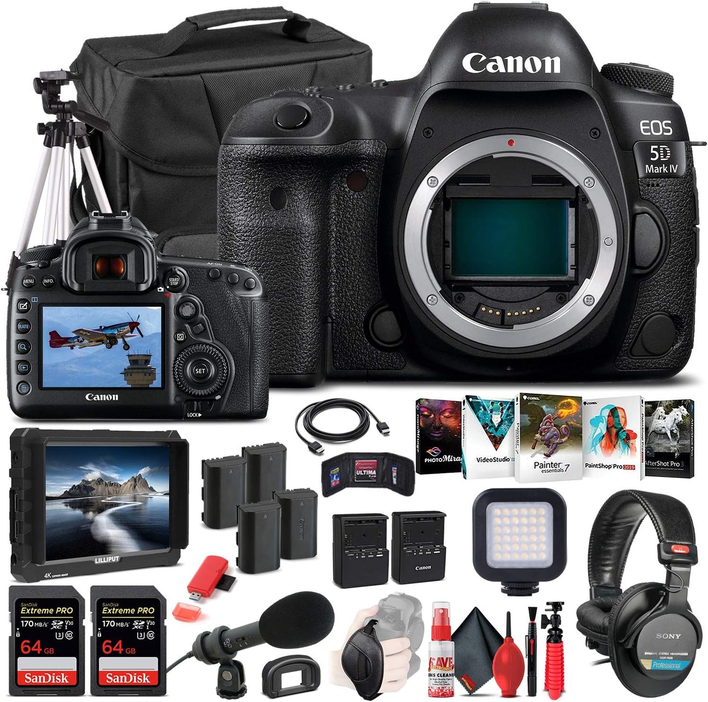 Canon 1483C002 EOS 5D Mark IV DSLR Camera Bundle (Renewed)