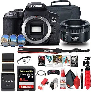 Canon 3924C001AA Rebel T8i DSLR Camera + 50mm Lens - Renewed