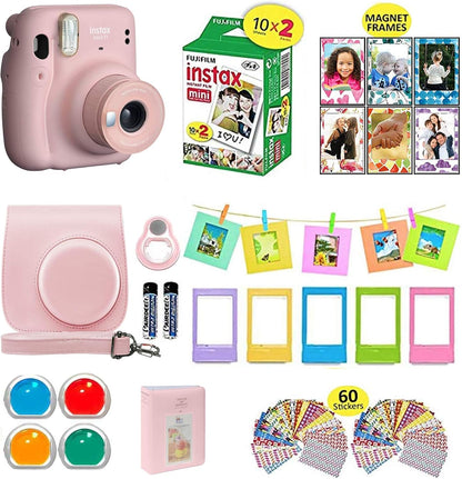 Fujifilm M11PRNT-1PK Instax Mini 11 Camera Bundle - Blush Pink