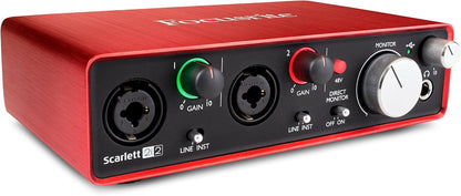 Focusrite AMS-SCARLETT-2I2-2ND-GEN USB Audio Interface Pro Tools (Renewed)