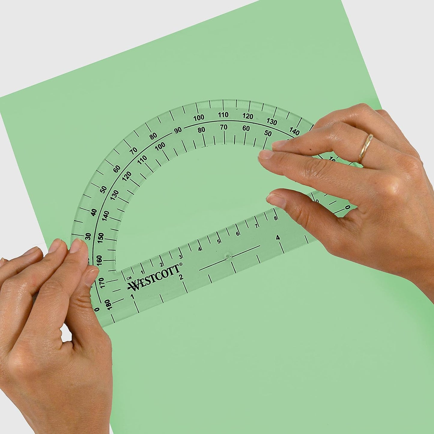 Westcott 11200 6-Inch Clear Plastic Protractor