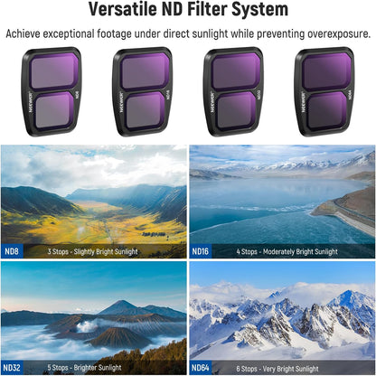 Neewer FL-A25: ND CPL UV Filter Set for DJI Air 3 (6 Pack)