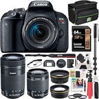 Canon E22CNDRT7I1855X2 Rebel T7i DSLR Two Lens Bundle