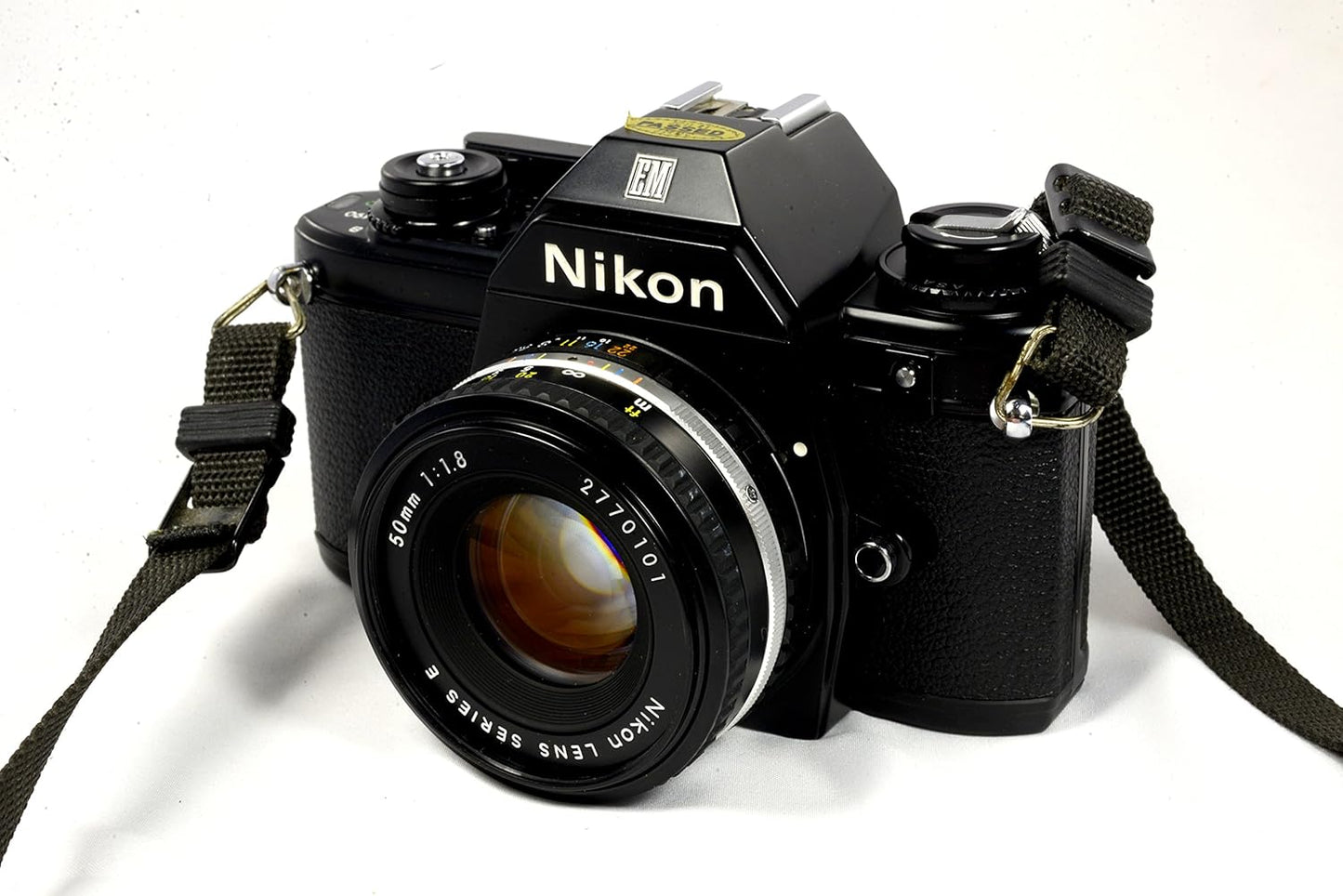 Nikon Em SLR Film Camera - 35mm, 50mm f/1.8 Lens - Black