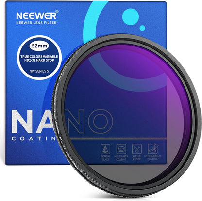 Neewer 10104855 52mm True Colors Variable ND Filter ND2-32 (1-5 Stops)