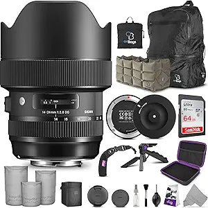Sigma KM0959 14-24mm f/2.8 Canon EF Lens Bundle