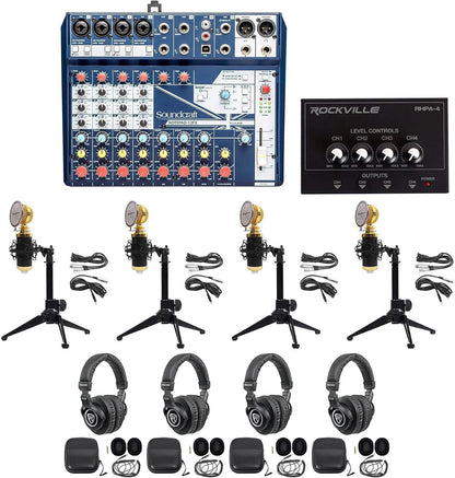 Soundcraft Notepad-12FX USB Mixer Recording Bundle