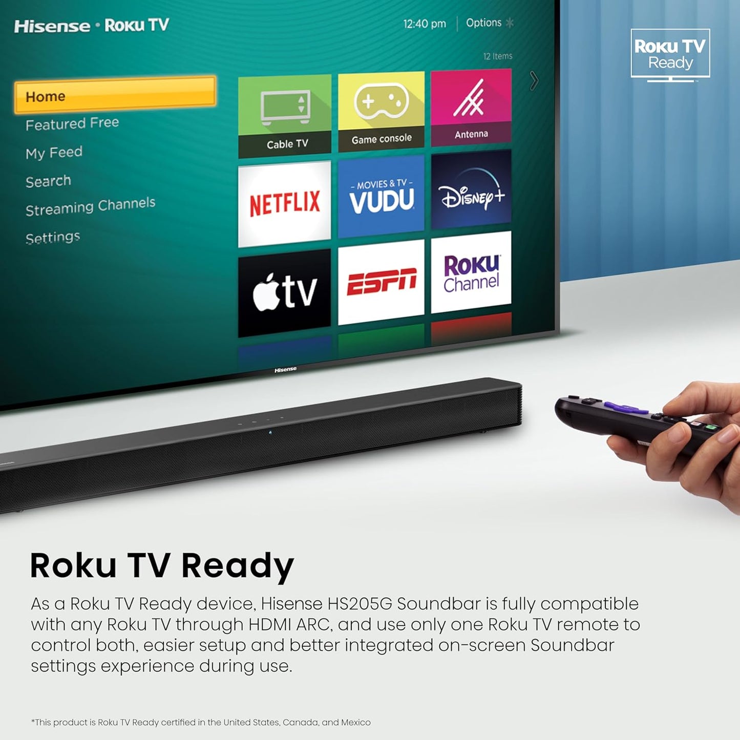 Hisense HS205G 2.0Ch 120W DTS Virtual:X Sound Bar