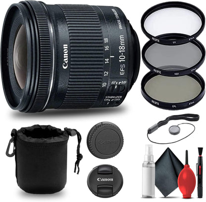 Canon EF-S 10-18mm Lens Kit Wide Angle STM (Renewed)