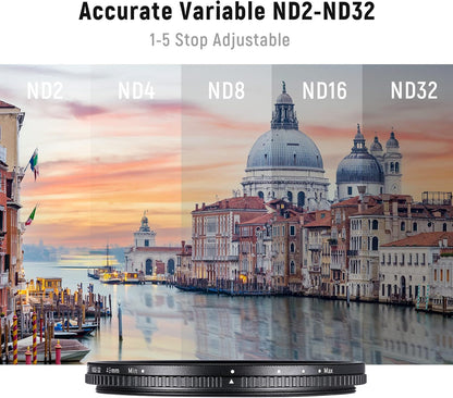 Neewer 10101267 49mm ND2-ND32 Variable Neutral Density Filter